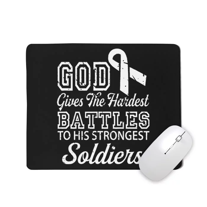 Jesus Prayer Lung Cancer Warrior Gift Lung Cancer Awareness Mousepad