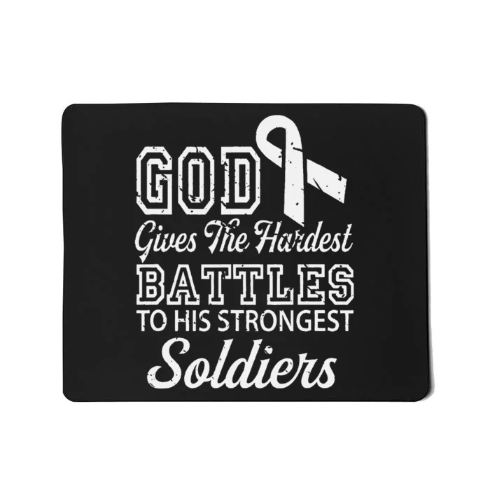 Jesus Prayer Lung Cancer Warrior Gift Lung Cancer Awareness Mousepad