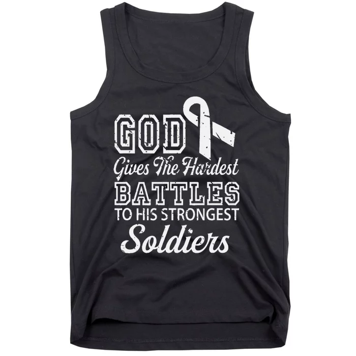 Jesus Prayer Lung Cancer Warrior Gift Lung Cancer Awareness Tank Top