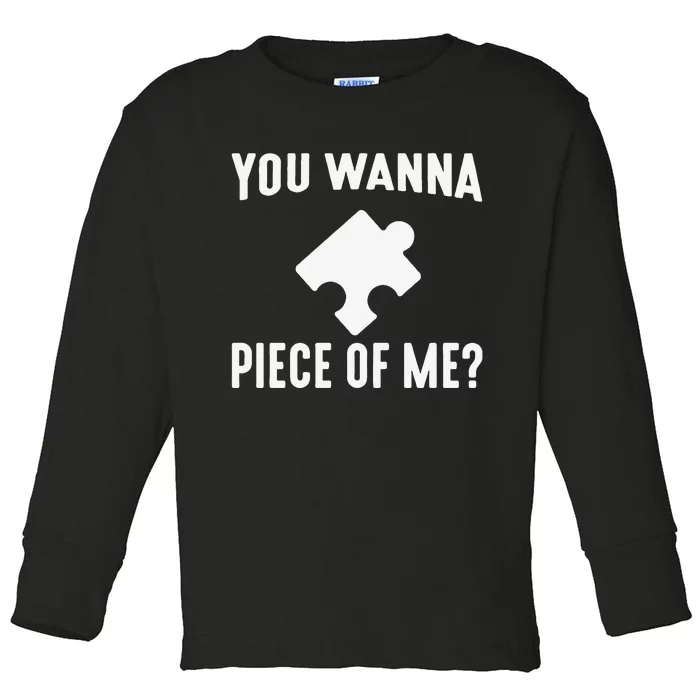 Jigsaw Puzzle Master Puzzle King Queen You Wanna Piece Toddler Long Sleeve Shirt