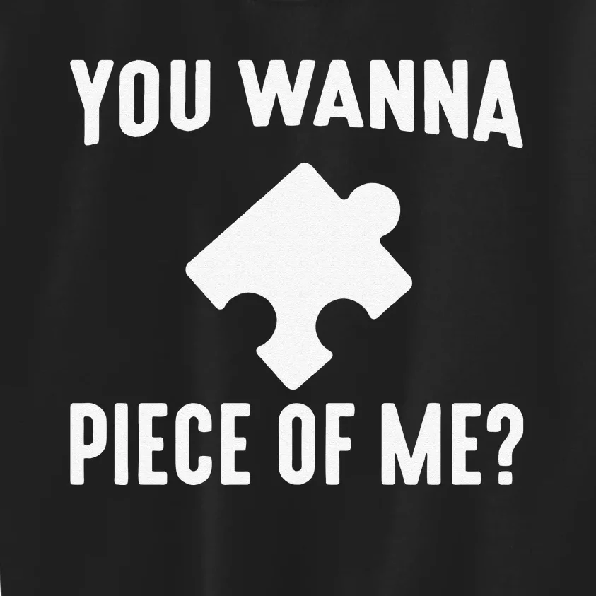 Jigsaw Puzzle Master Puzzle King Queen You Wanna Piece Kids Sweatshirt