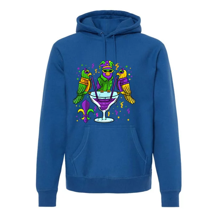 Jester Parrot Masquerade Party Mardi Gras Carnival Parade Gift Premium Hoodie