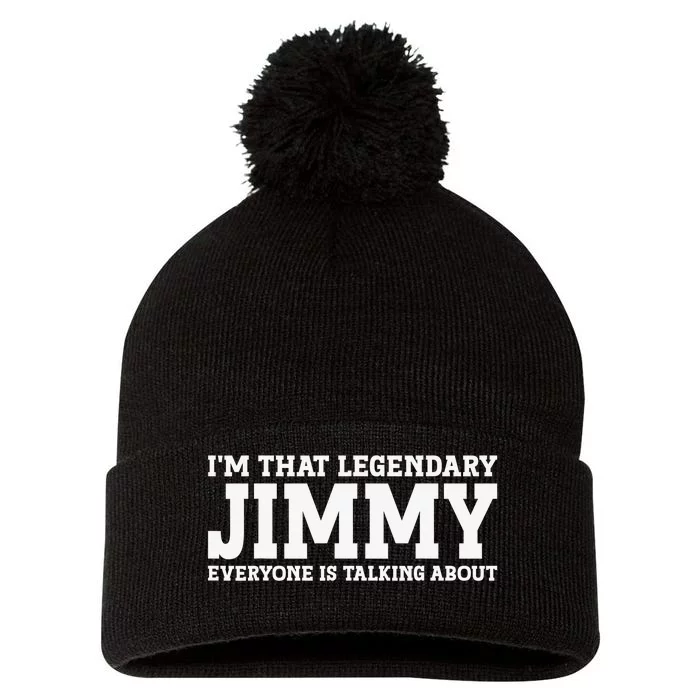 Jimmy Personal Name Funny Jimmy Pom Pom 12in Knit Beanie