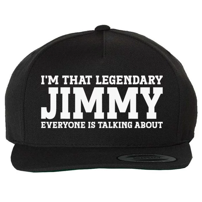 Jimmy Personal Name Funny Jimmy Wool Snapback Cap