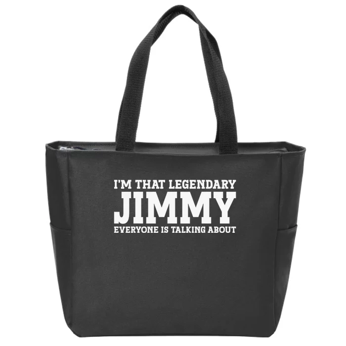 Jimmy Personal Name Funny Jimmy Zip Tote Bag