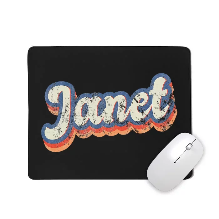 Janet Personalized Name Custom Lettering 70S Mousepad