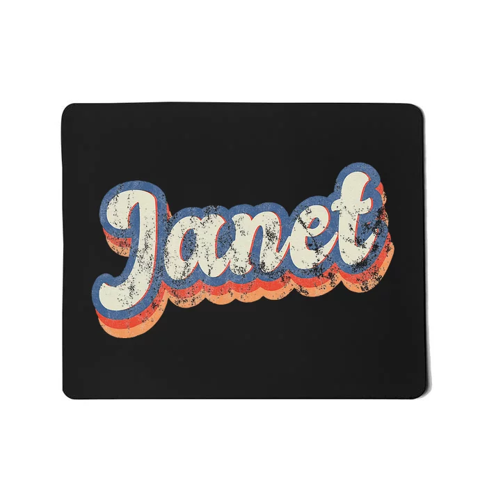 Janet Personalized Name Custom Lettering 70S Mousepad