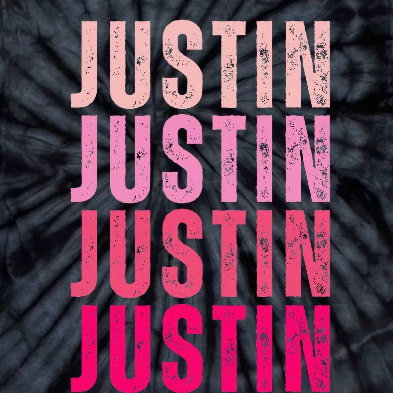 Justin Personalized Name I Love Justin Tie-Dye T-Shirt