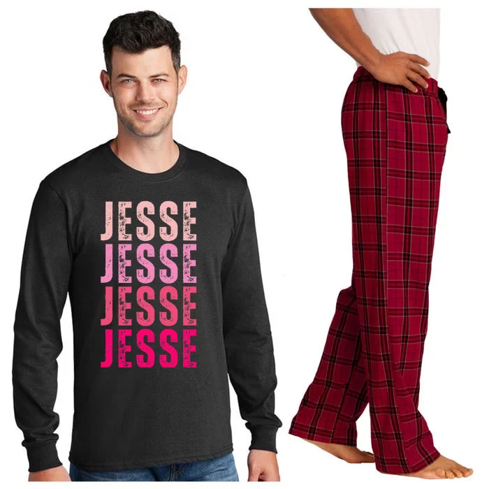 Jesse Personalized Name I Love Jesse Long Sleeve Pajama Set