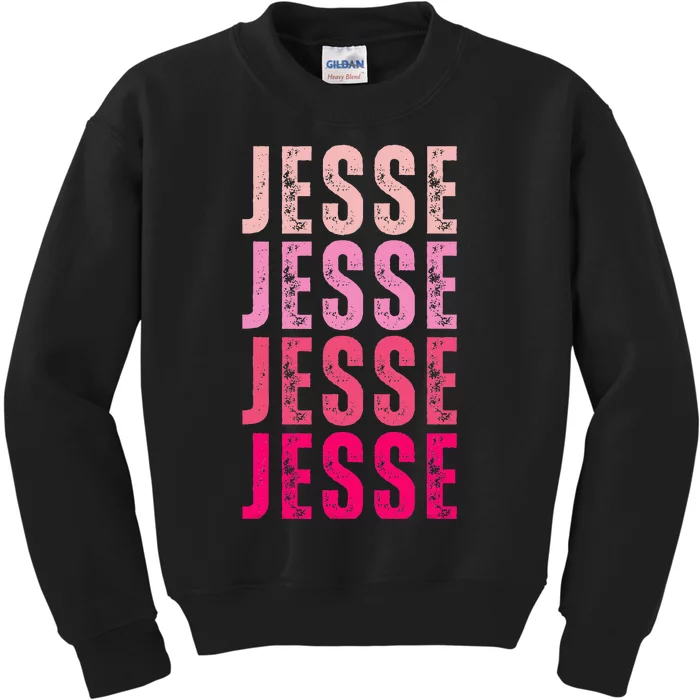 Jesse Personalized Name I Love Jesse Kids Sweatshirt