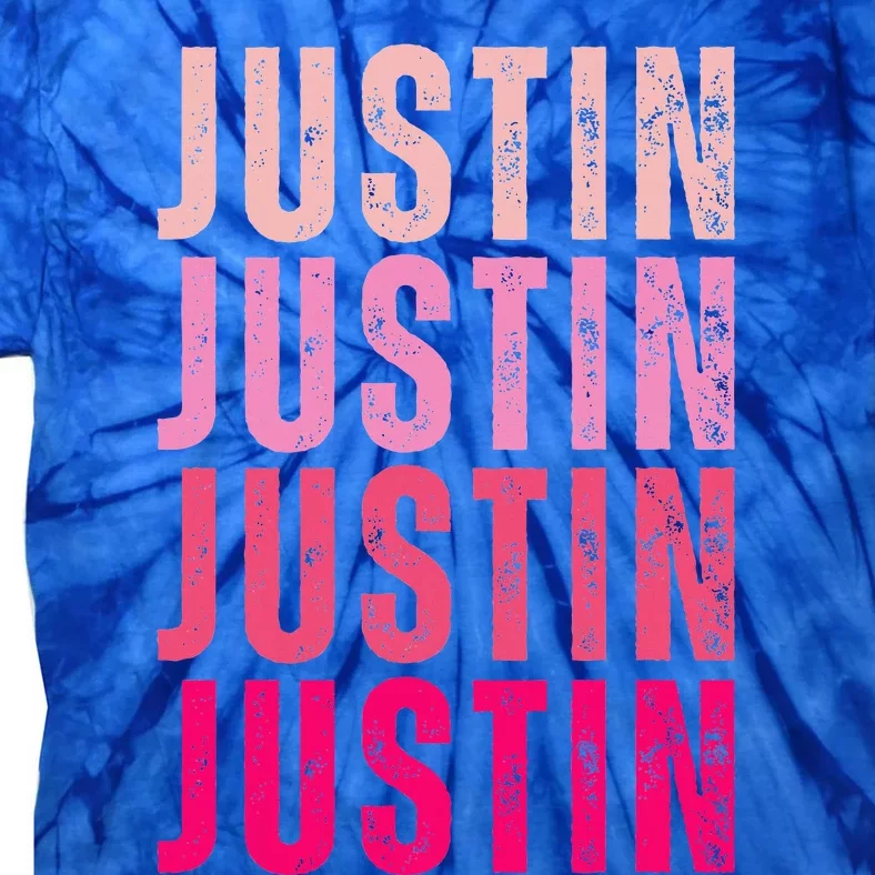 Justin Personalized Name I Love Justin Tie-Dye T-Shirt