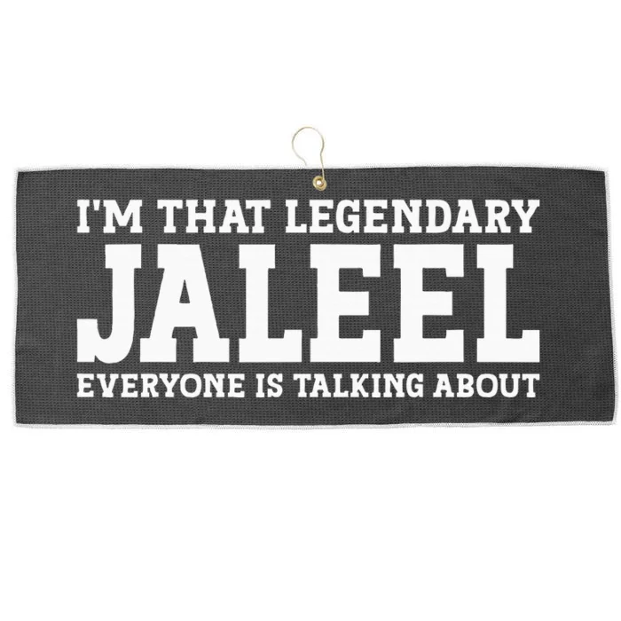 Jaleel Personal Name First Name Funny Jaleel Large Microfiber Waffle Golf Towel