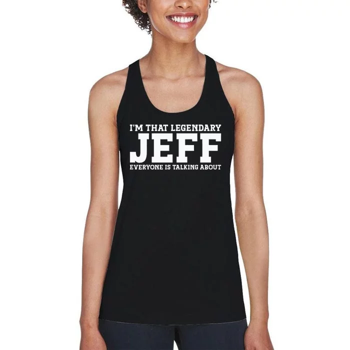 Jeff Personal Name First Name Funny Jeff Women's Racerback Tank