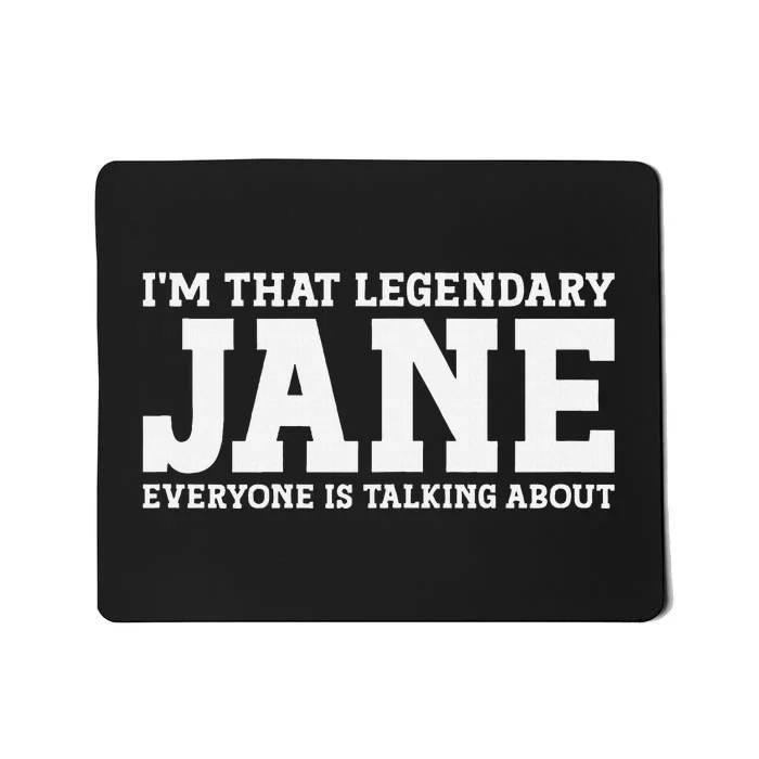 Jane Personal Name Women Girl Funny Jane Mousepad