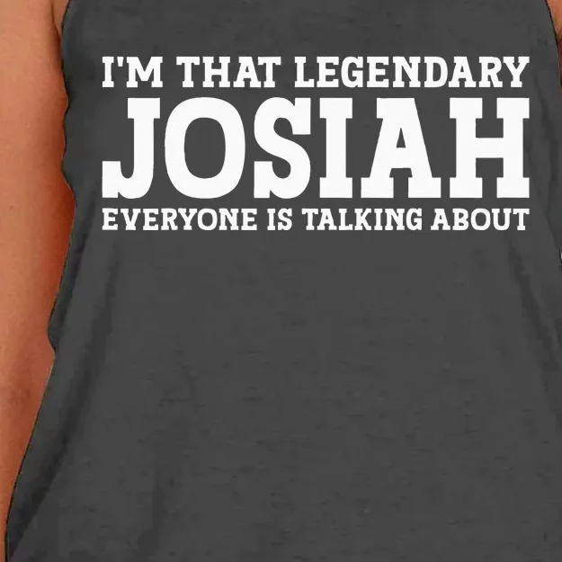 Josiah Personal Name Funny Josiah Women's Knotted Racerback Tank