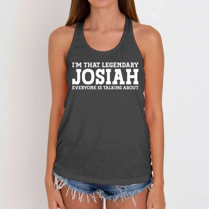 Josiah Personal Name Funny Josiah Women's Knotted Racerback Tank