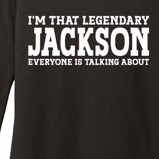 Jackson Personal Name Funny Jackson Womens CVC Long Sleeve Shirt