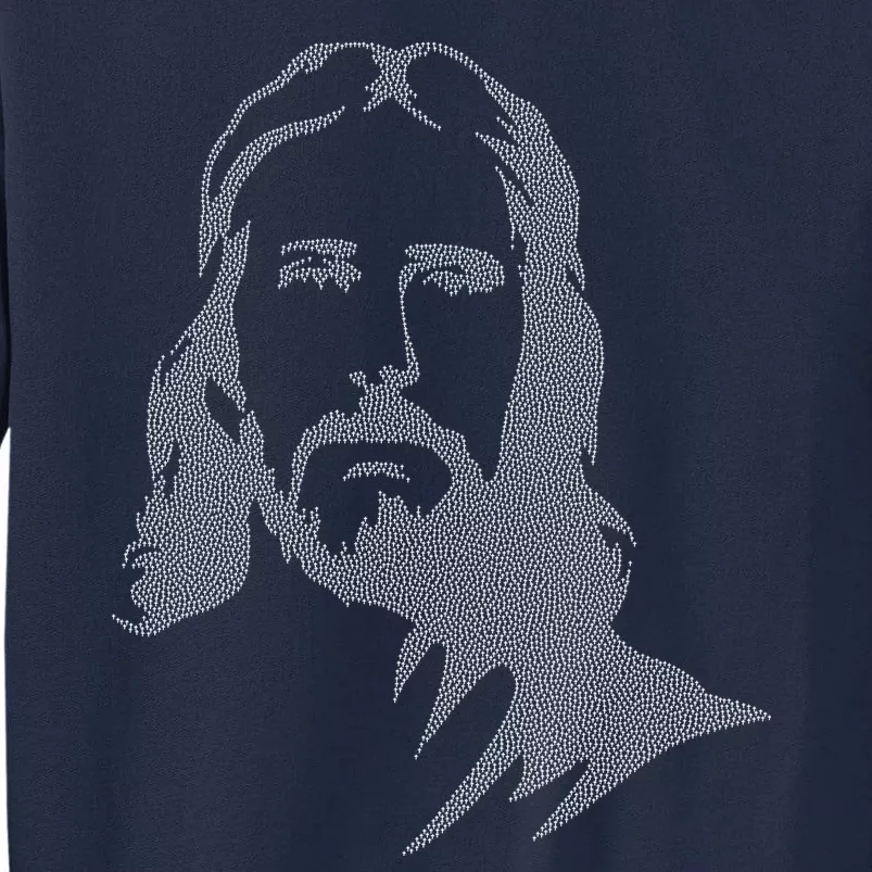 Jesus Portrait Outline Tall Sweatshirt