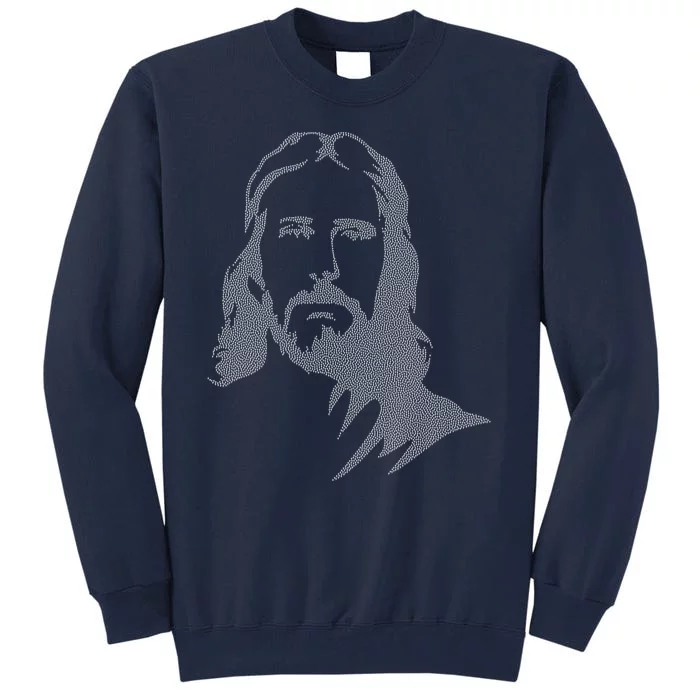 Jesus Portrait Outline Tall Sweatshirt