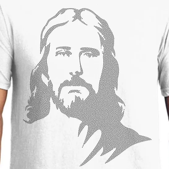 Jesus Portrait Outline Pajama Set