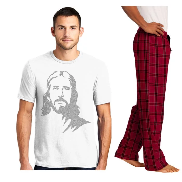 Jesus Portrait Outline Pajama Set