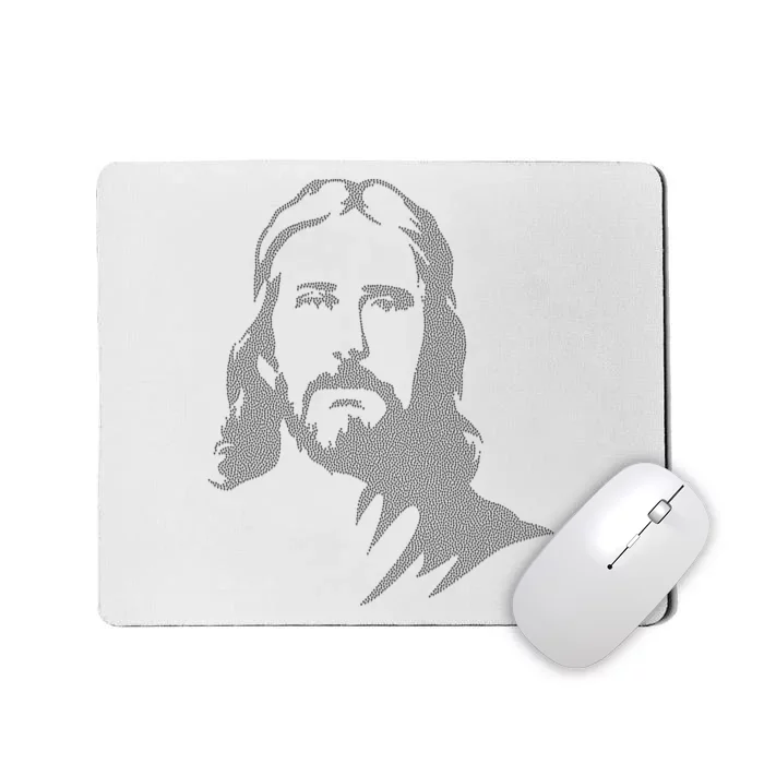 Jesus Portrait Outline Mousepad