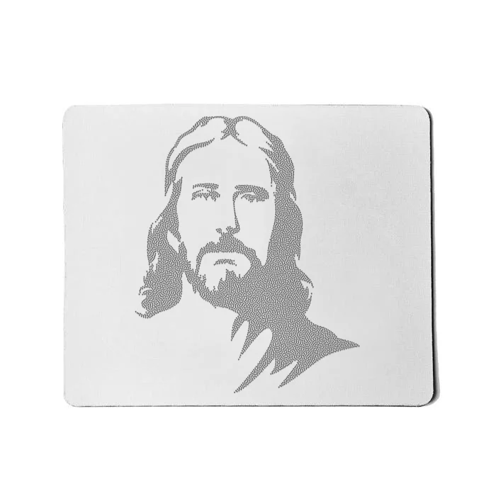 Jesus Portrait Outline Mousepad