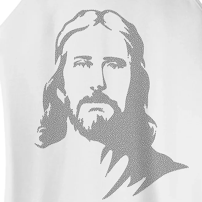 Jesus Portrait Outline Women’s Perfect Tri Rocker Tank