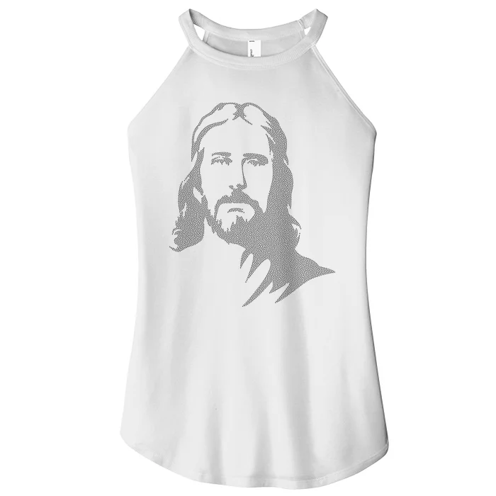 Jesus Portrait Outline Women’s Perfect Tri Rocker Tank