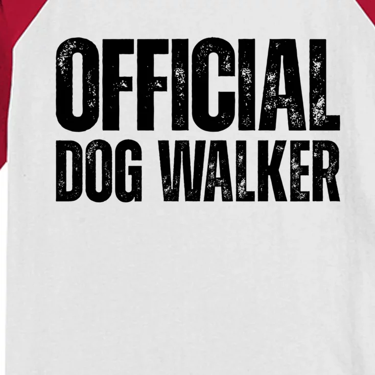 Joke Pet Owner Humor Dog Walker Dog Lovers Cool Gift Kids Colorblock Raglan Jersey