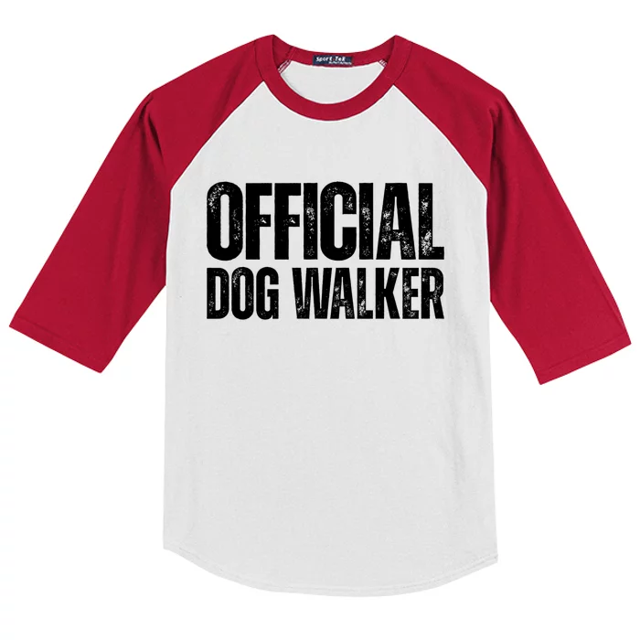 Joke Pet Owner Humor Dog Walker Dog Lovers Cool Gift Kids Colorblock Raglan Jersey