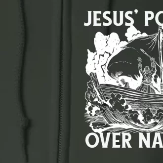 Jesus's Power Over Nature Full Zip Hoodie