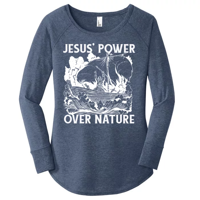 Jesus's Power Over Nature Women's Perfect Tri Tunic Long Sleeve Shirt