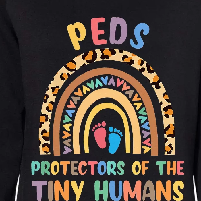 J8w0 Peds Protectors Of Tiny Humans Rainbow Pediatrics Nurse Womens California Wash Sweatshirt