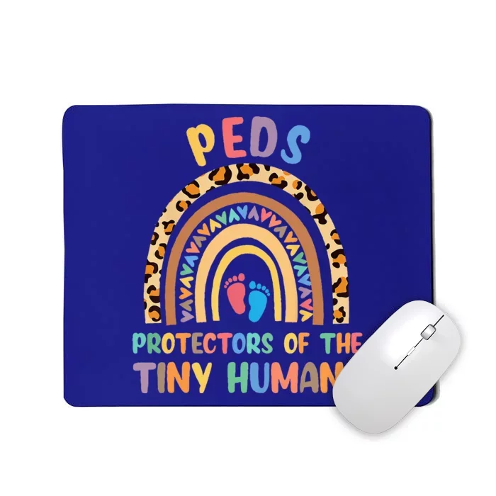 J8w0 Peds Protectors Of Tiny Humans Rainbow Pediatrics Nurse Mousepad