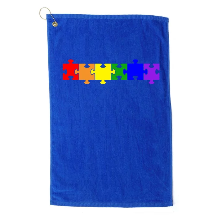 Jigsaw Puzzle Pieces Gift Platinum Collection Golf Towel