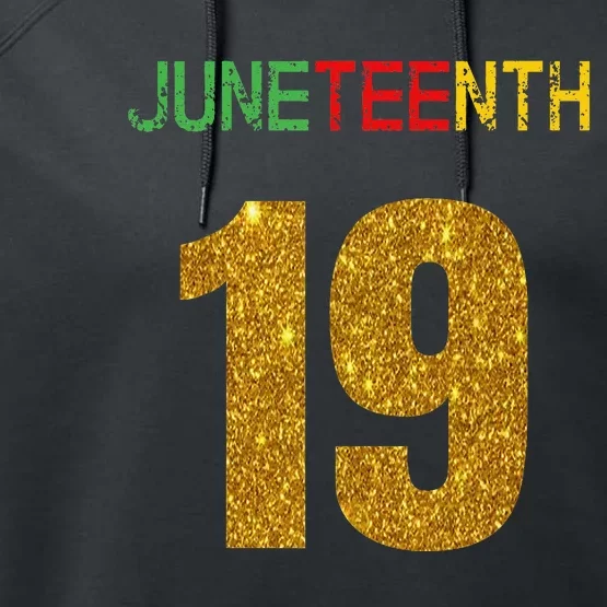 Juneteenth Pride Queen Melanin African American June 19 Performance Fleece Hoodie