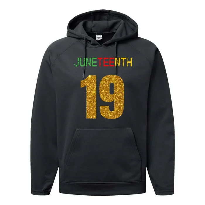 Juneteenth Pride Queen Melanin African American June 19 Performance Fleece Hoodie