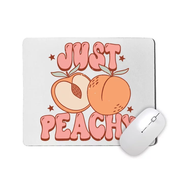 Just Peachy Retro 70s Georgia Peaches Summer Fruit Mousepad