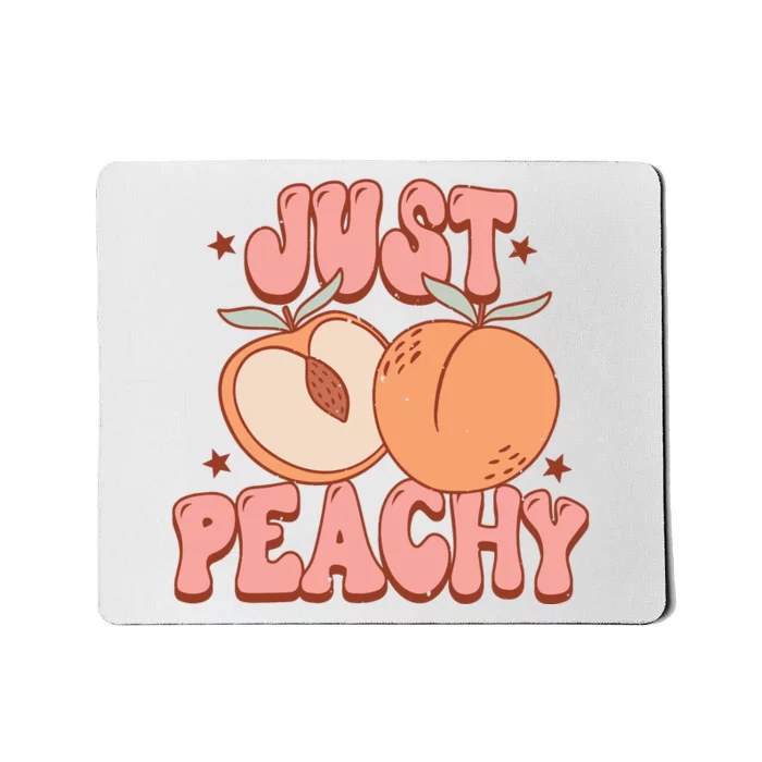 Just Peachy Retro 70s Georgia Peaches Summer Fruit Mousepad