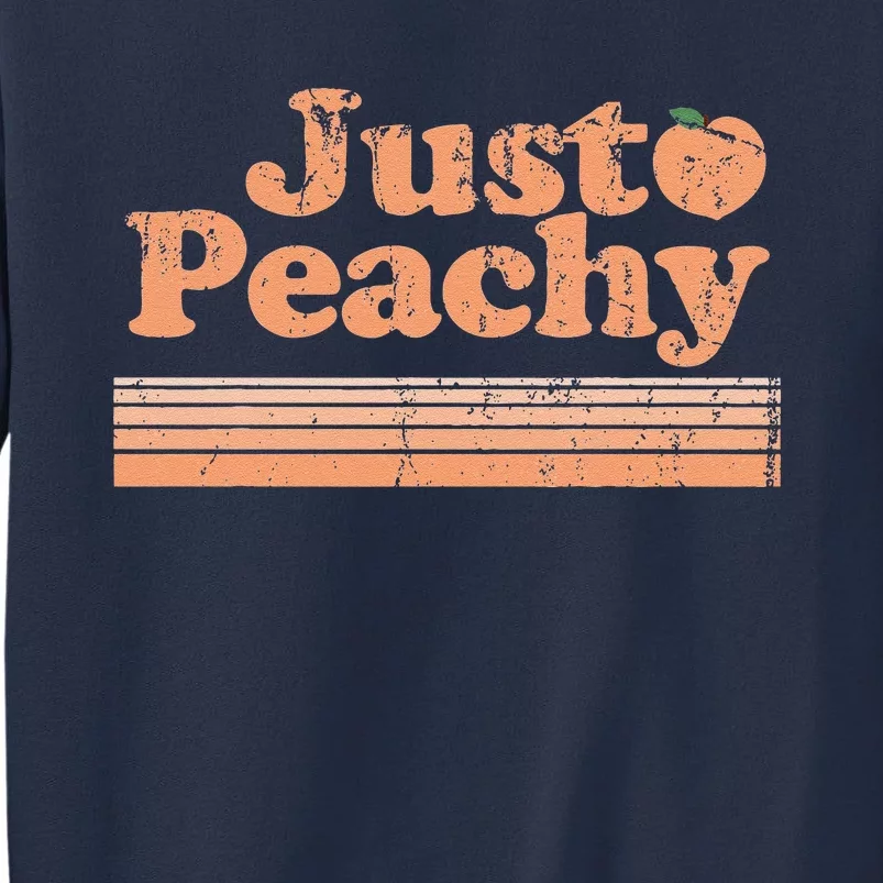 Just Peachy Retro 70s Georgia Peaches Summer Fruit Sweatshirt