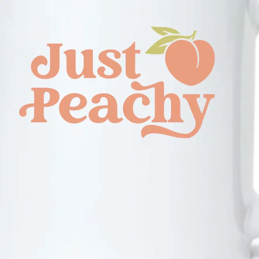 Just Peachy Retro 70s Georgia Peaches Summer Fruit Black Color Changing Mug