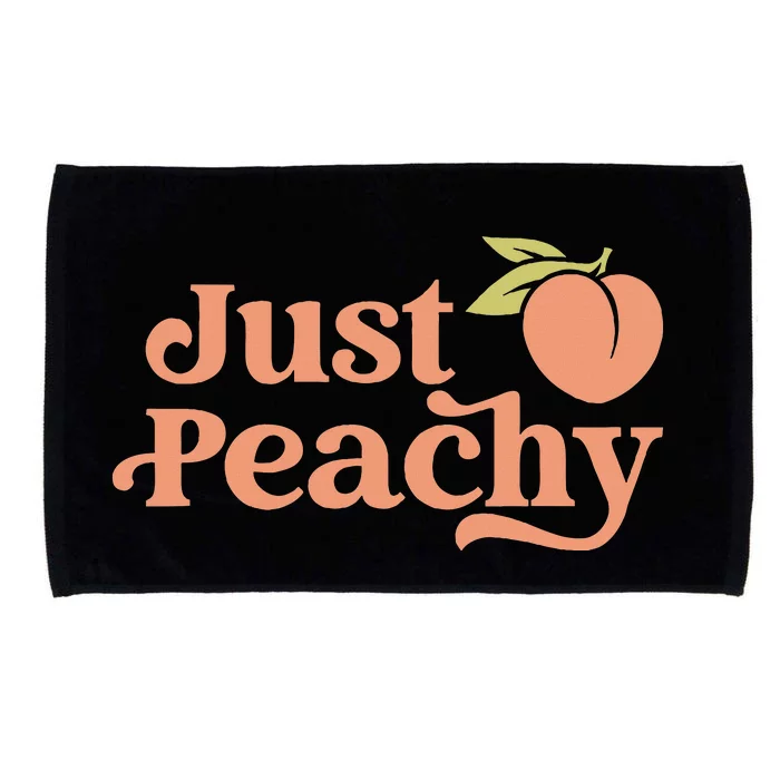 Just Peachy Retro 70s Georgia Peaches Summer Fruit Microfiber Hand Towel