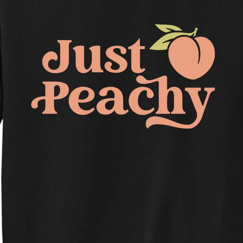 Just Peachy Retro 70s Georgia Peaches Summer Fruit Sweatshirt