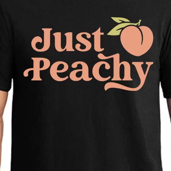 Just Peachy Retro 70s Georgia Peaches Summer Fruit Pajama Set