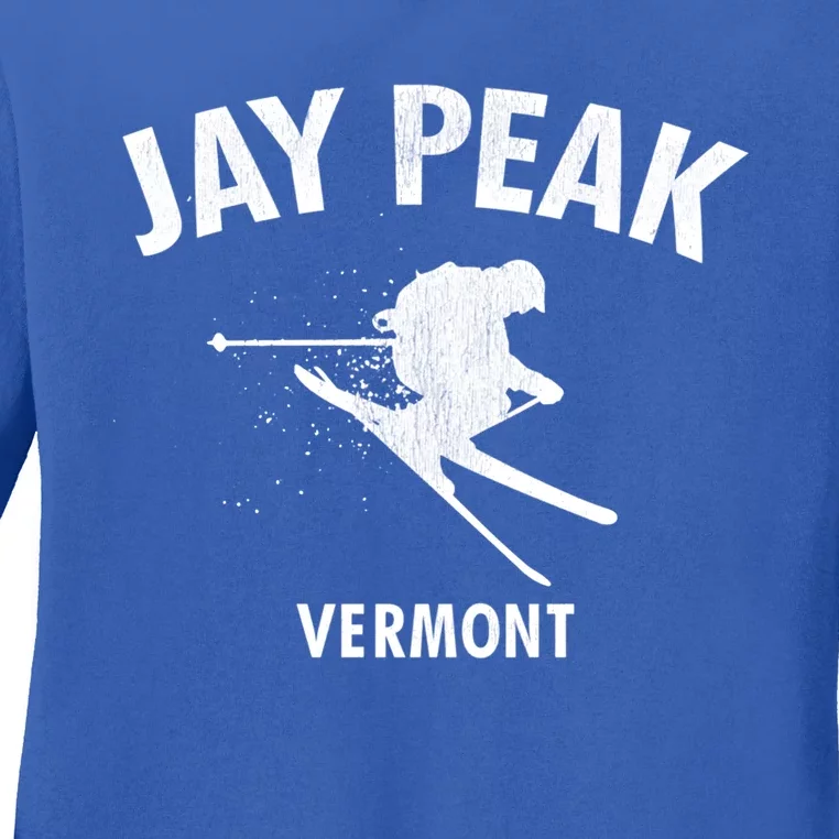 Jay Peak Skiing Gift Vermont Ski Cool Gift Ladies Long Sleeve Shirt