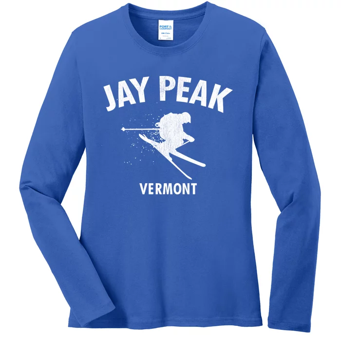 Jay Peak Skiing Gift Vermont Ski Cool Gift Ladies Long Sleeve Shirt