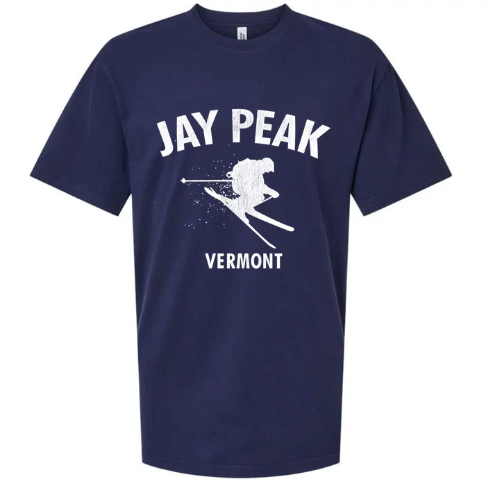 Jay Peak Skiing Gift Vermont Ski Cool Gift Sueded Cloud Jersey T-Shirt