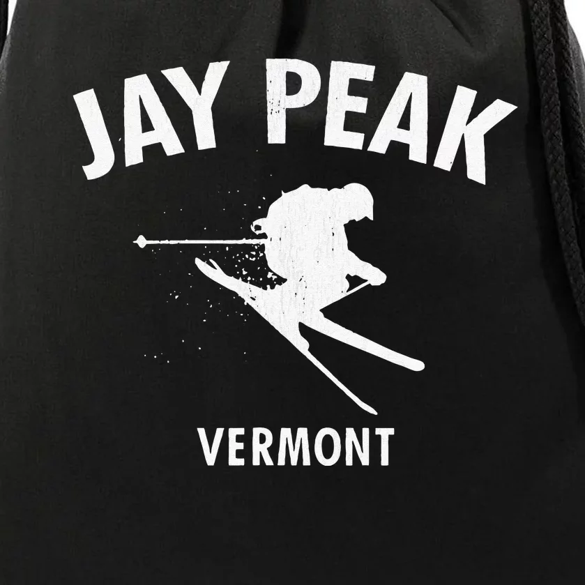 Jay Peak Skiing Tee Vermont Ski Drawstring Bag