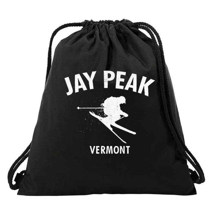 Jay Peak Skiing Tee Vermont Ski Drawstring Bag